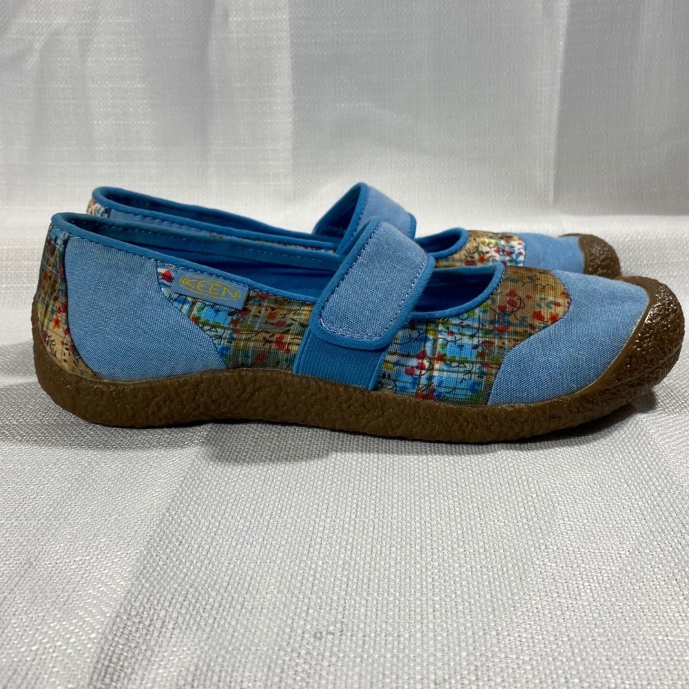 Keen Sienna MJ Canvas Floral Mary Jane Flats Blue Women 8.5 1010230 - Picture 4 of 7